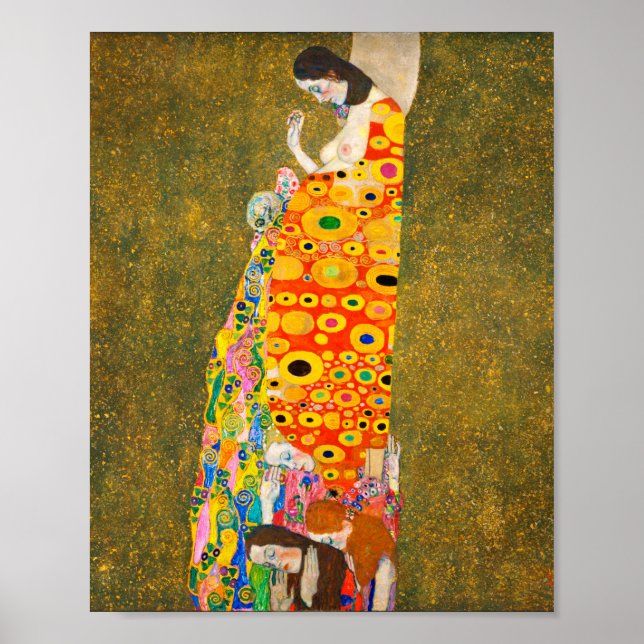 Affiche Gustav Klimt The Hope II, Die Hoffnung II (Devant)