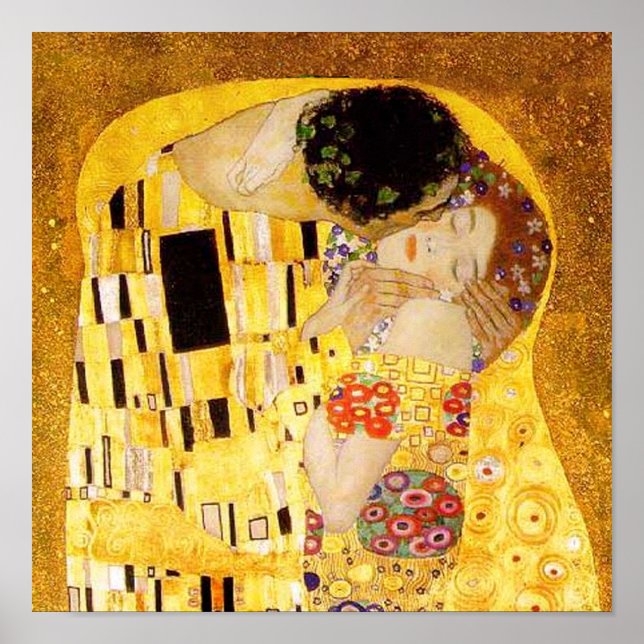 Affiche Gustav Klimt The Kiss Classic Painting (Devant)