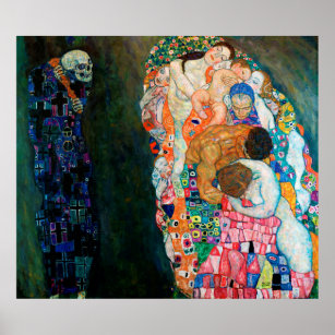 Affiche Gustav Klimt "Vie et Mort"
