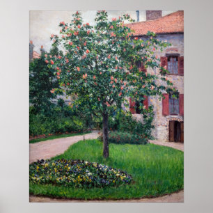Affiche Gustave Caillebotte - Arbres en fleurs