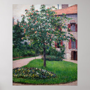 Affiche Gustave Caillebotte - Arbres en fleurs