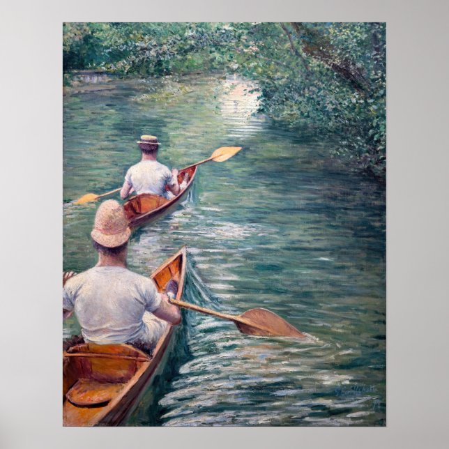 Affiche Gustave Caillebotte - Canots sur l'Yerres (Devant)