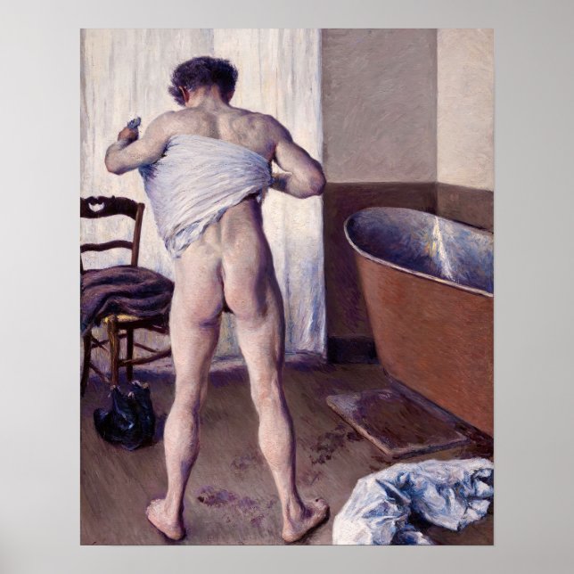 Affiche Gustave Caillebotte - Homme à son bain (Devant)