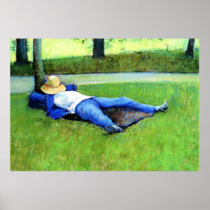 Affiche Gustave Caillebotte - La Sieste,