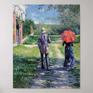 Affiche Gustave Caillebotte - Le chemin vers le haut