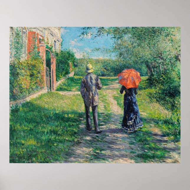 Affiche Gustave Caillebotte - Le chemin vers le haut (Devant)