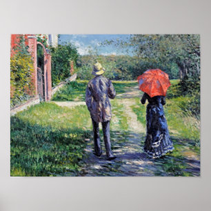 Affiche Gustave Caillebotte - Le chemin vers le haut