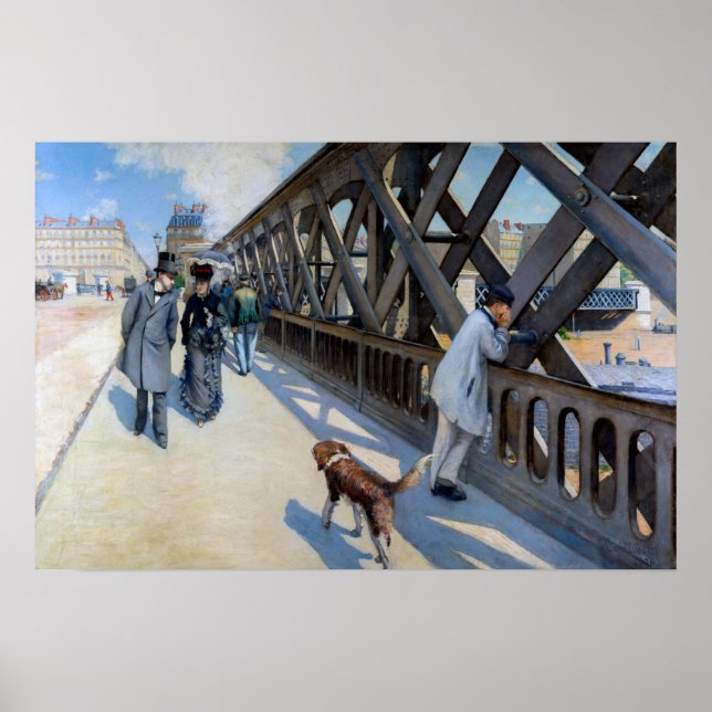 Affiche Gustave Caillebotte - Le Pont de l'Europe (Devant)