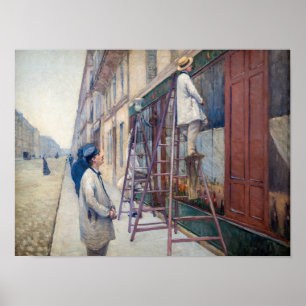Affiche Gustave Caillebotte - Les peintres en bâtiment