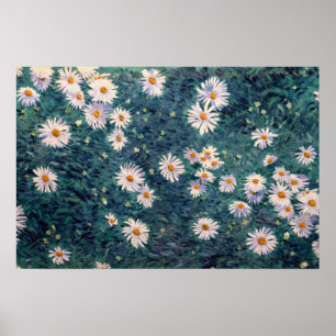 Affiche Gustave Caillebotte - Parterre de marguerites, dét