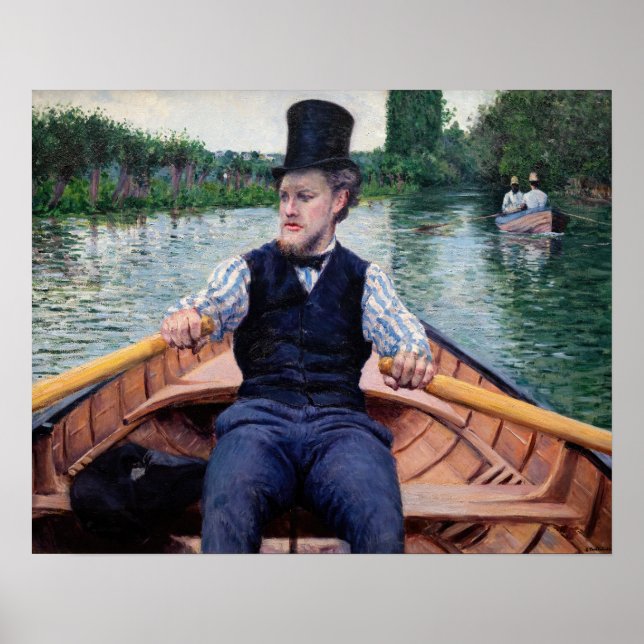 Affiche Gustave Caillebotte - Partie de bateau (Devant)