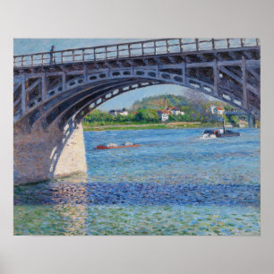 Affiche Gustave Caillebotte - Pont à Argenteuil & Seine