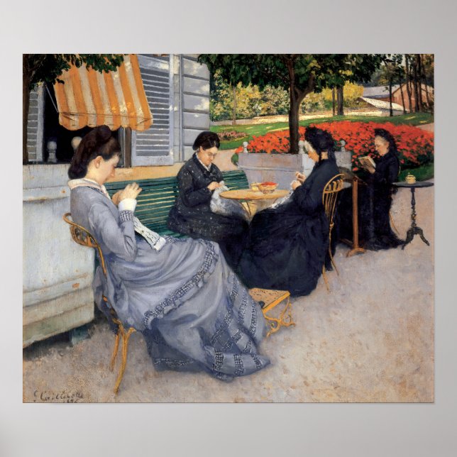Affiche Gustave Caillebotte - Portraits dans la campagne (Devant)