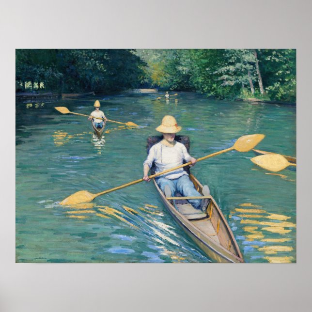 Affiche Gustave Caillebotte - Skiffs on the Yerres (Devant)