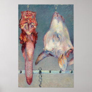 Affiche Gustave Caillebotte - Tête de veau et langue de bo