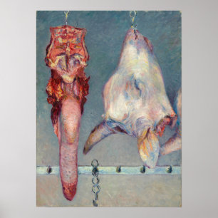 Affiche Gustave Caillebotte - Tête de veau et langue d'ox