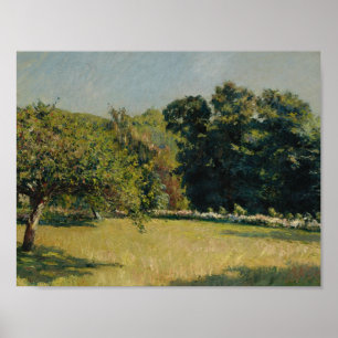 Affiche Gustave Caillebotte - Un jardin à Trouville