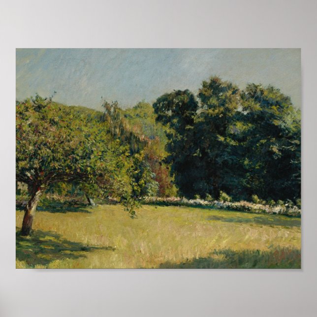 Affiche Gustave Caillebotte - Un jardin à Trouville (Devant)