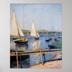 Affiche Gustave Caillebotte - Voiliers à Argenteuil