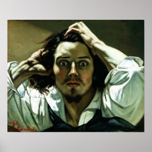 Affiche Gustave Courbet - Autoportrait
