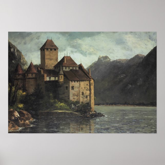 Affiche Gustave Courbet - Château de Chillon (Devant)