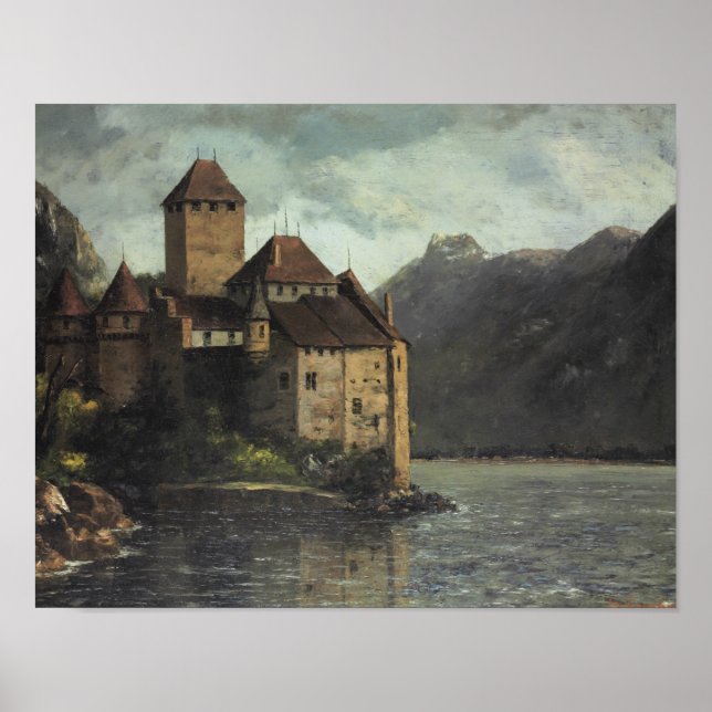 Affiche Gustave Courbet - Château de Chillon (Devant)