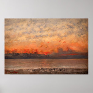 Affiche Gustave Courbet - Coucher de soleil