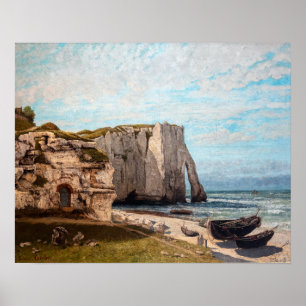 Affiche Gustave Courbet - Falaises à Etretat après la temp