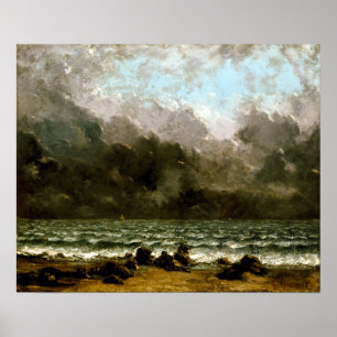 Affiche Gustave Courbet La Mer
