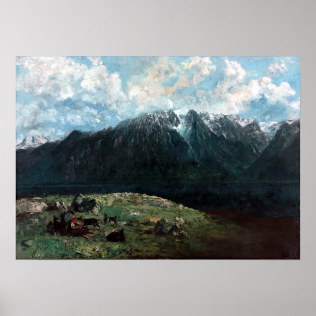 Affiche Gustave Courbet Panoramic View of the Alps (Devant)
