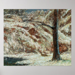 Affiche Gustave Courbet - Paysage hivernal