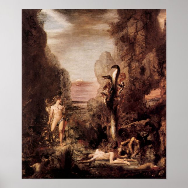 Affiche Gustave Moreau - Hercules and the Hydra (Devant)