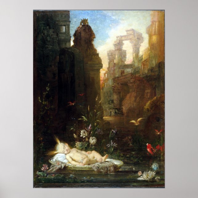 Affiche Gustave Moreau La Moïse infantile (Devant)