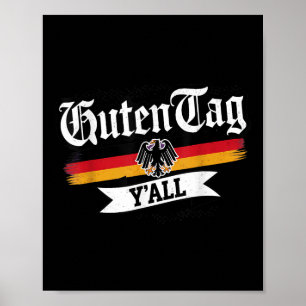 Affiche Guten Tag Yall Funny German Beer Festival Citation
