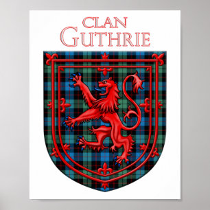 Affiche Guthrie Tartan Scottish Plaid Lion Rampant