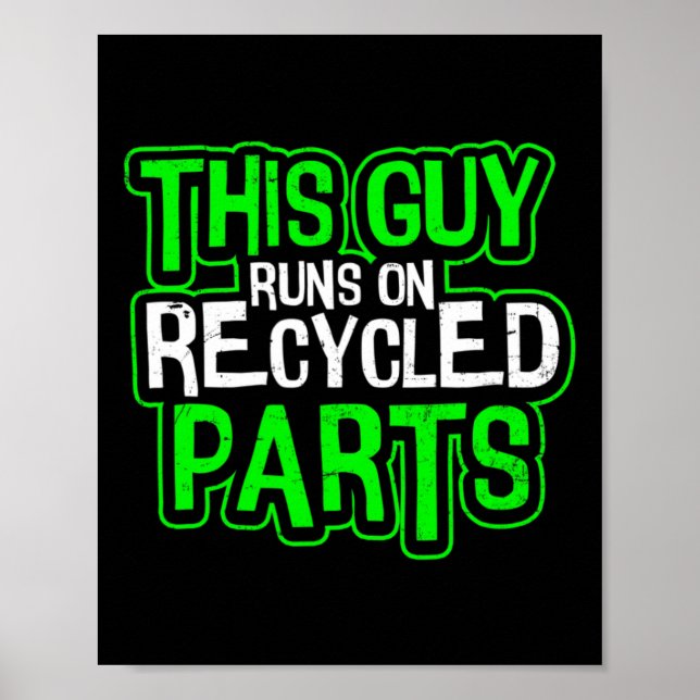 Affiche Guy Fonctionne En Design Recyclé Maladie Du Rein (Devant)
