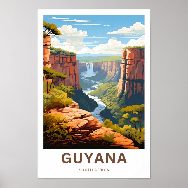 Affiche Guyana Afrique du Sud Imprimer (Devant)