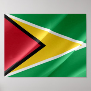 Affiche Guyana - Drapeau -