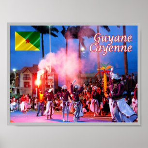 Affiche Guyane française - Cayenne - Le Carnaval