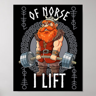 Affiche Gym Bodybuilding Training Of Norse I Lift Viking 