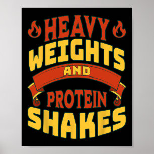 Affiche Gym entraînement Lifting poids lourds Protein Shak