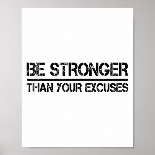 Affiche Gym Fitness Motivational Be Stronger Than Your Exc (Devant)