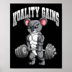 Affiche Gym Koala Bodybuilding
