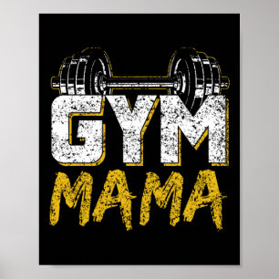 Affiche Gym Mama Entraînement Fitness Fitness Poids Mo