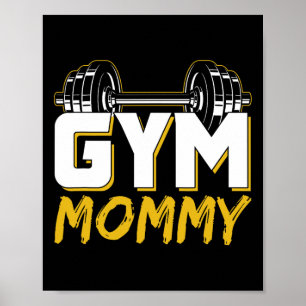 Affiche Gym Mommy Fitness Training Workout Poids M