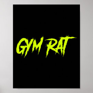 Affiche Gym Rat Cadeaux Hommes Vêtements Essentiels Hustle