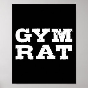 Affiche Gym Rat Funny Bodybuilding Entraînement 1