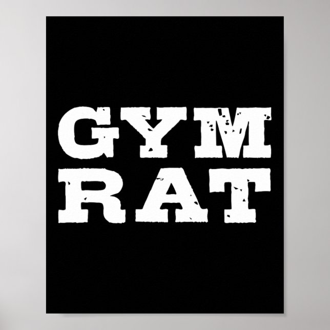Affiche Gym Rat Funny Bodybuilding Entraînement 1 (Devant)
