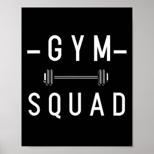 Affiche Gym Squad Bodybuilding Citation Motivationnelle Gy
