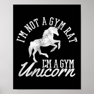 Affiche Gym Unicorn - Drôle Fitness Sports Bodybuilding Gi